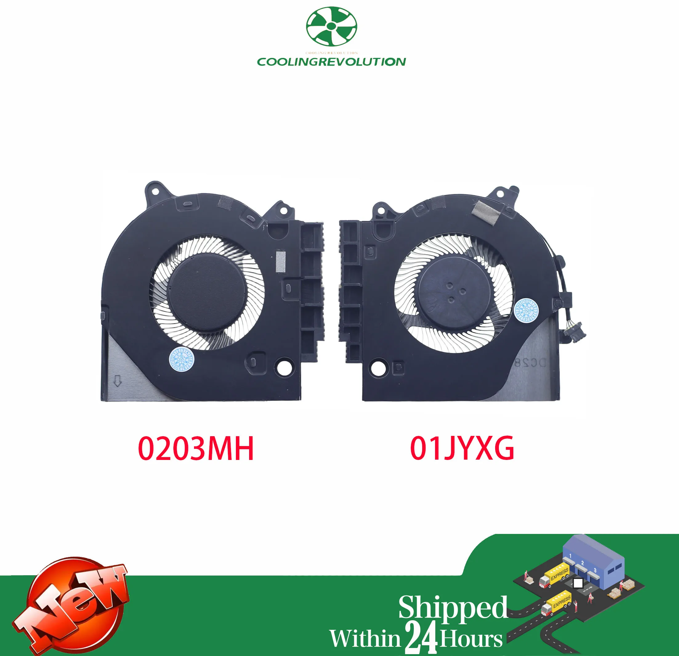 Laptop CPU GPU Cooling Fan DC28000T8SL DC28000T7SL DC5V 0.38A 4Pin for DELL G15 5510 2021 GTX 1650 01JYXG 0203MH