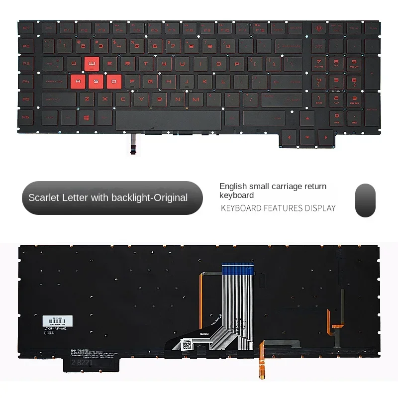 

Подходит для HP Shadow 3-го поколения Night Elf 3-го поколения 15-CE 17-AN TPN-Q194, сменная клавиатура tpn-q195