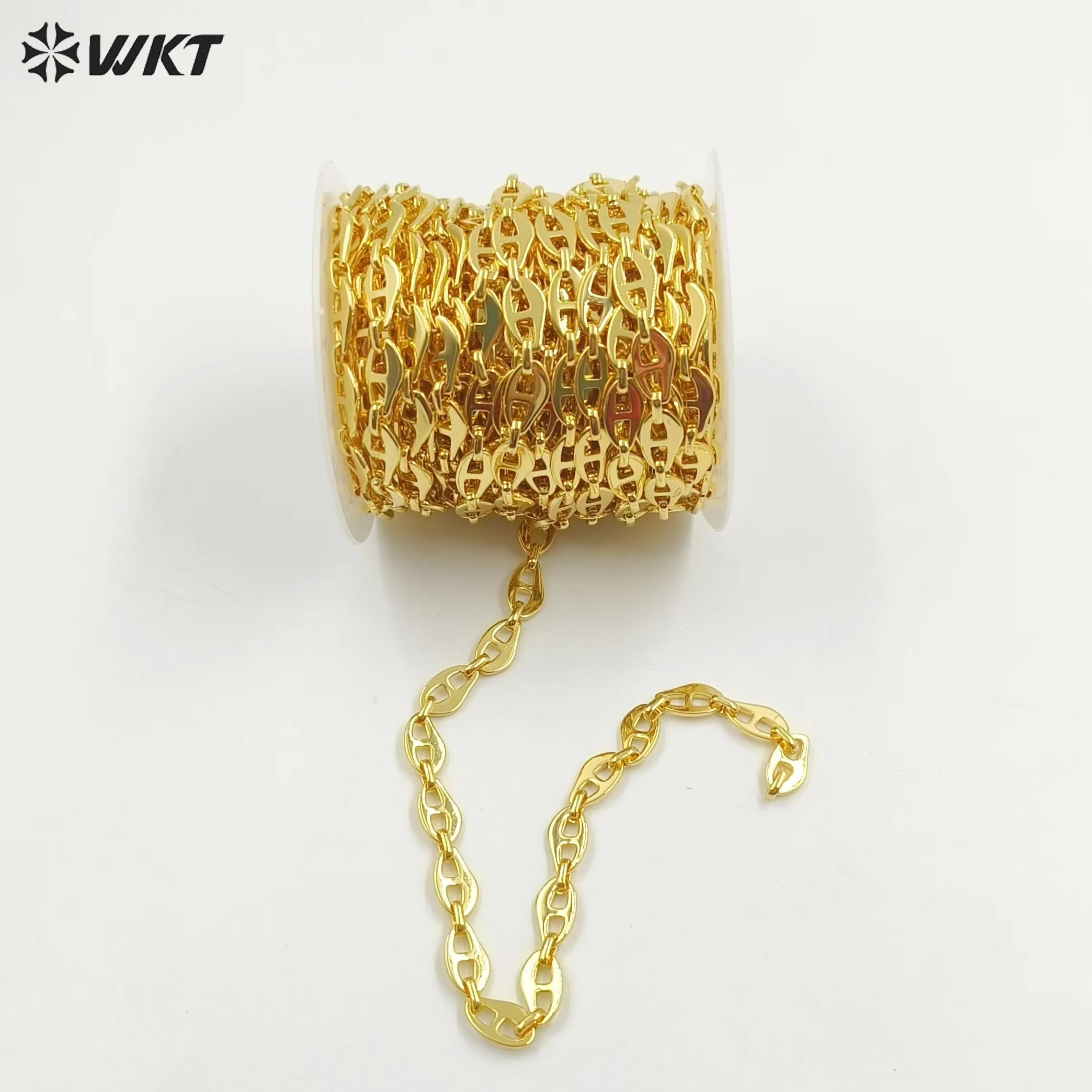 WT-BC223 Cadena de diseño exquisito de última popular con chapado en oro auténtico de 18 quilates para mujer, decoración diaria para encontrar