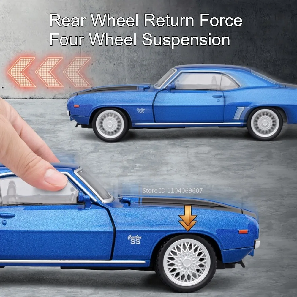 1:32 Camaro SS Viper modèle jouet supercars métal moulé sous pression Absorption des chocs exquis intérieur retirer voiture de sport jouets pour les enfants