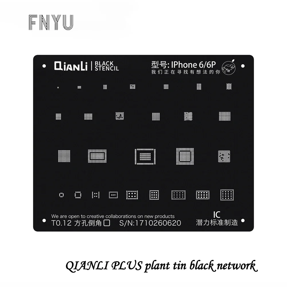 QIANLI roślin cyny czarny netto dla iPhone 6 6P 6S 6SP 7 7P 8 X XS XS MAX XR IC naprawy sadzenia cyny netto platformy