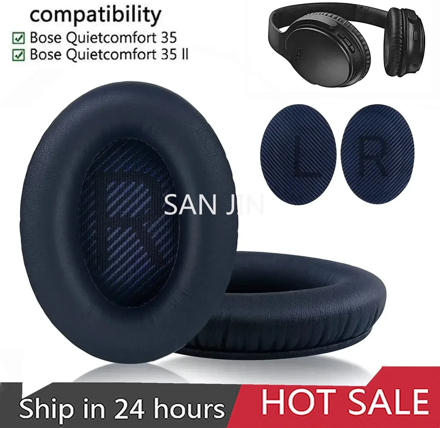 

Replacement Protein skin Earpads Suitable for QuietComfort 35 & 35 II Headphones Memory Foam Ear Cushions High Quality