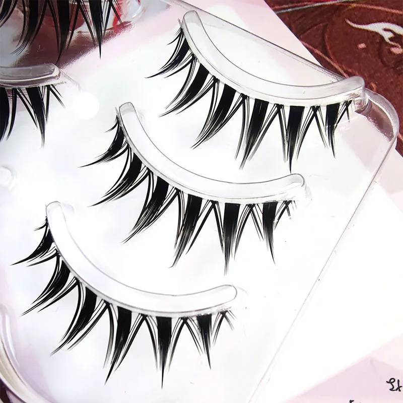 コスプレ-つけまつげ,透明,自然,薄いバンド,日本のシミュレーション,メイクアップ,エクステンション,新しい,5ペア