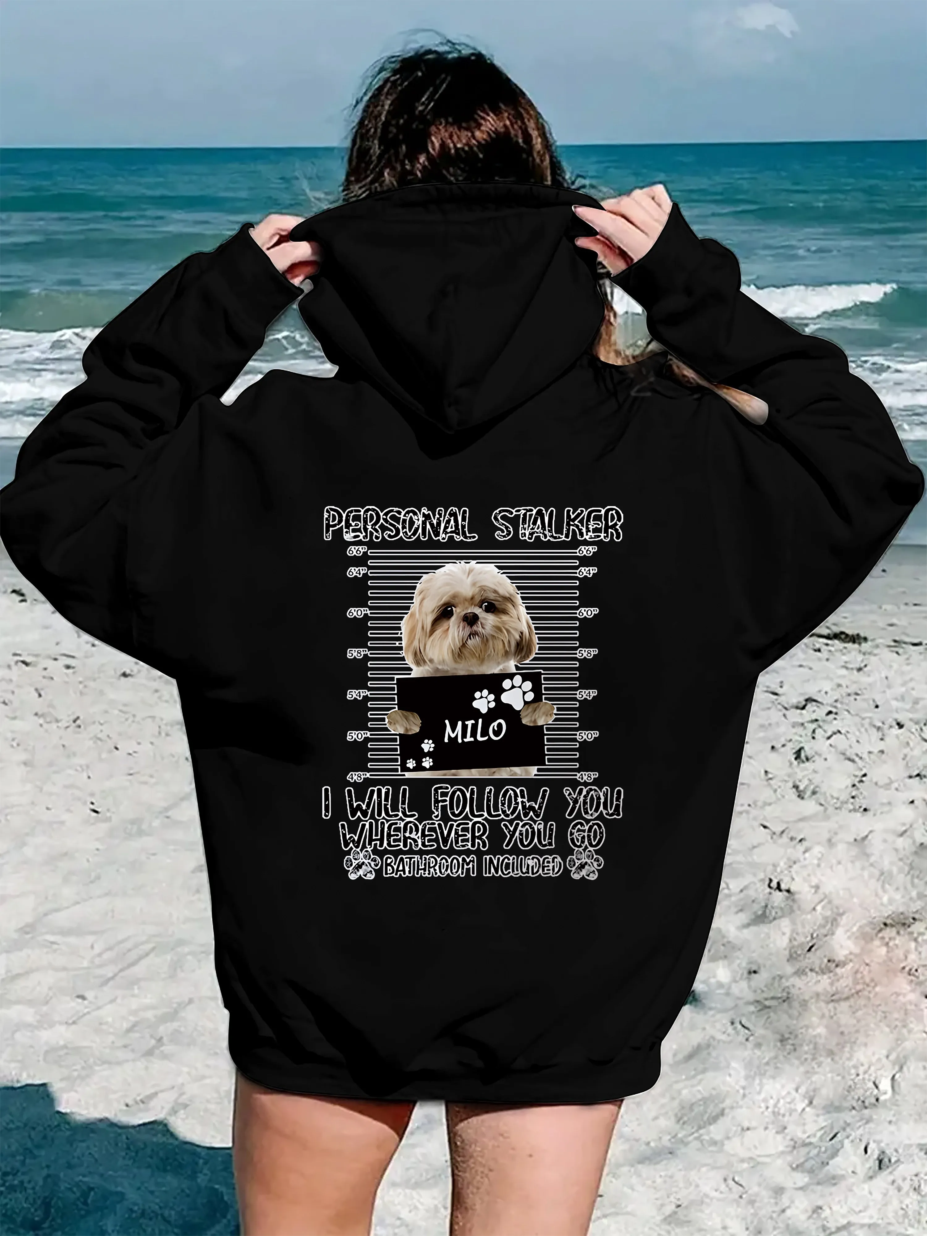 

Fun Dog Graphic Printing Autumn and Winter Cotton Men's and Women's Hoodies Casual Outdoor Street Sports Training Brand Trend