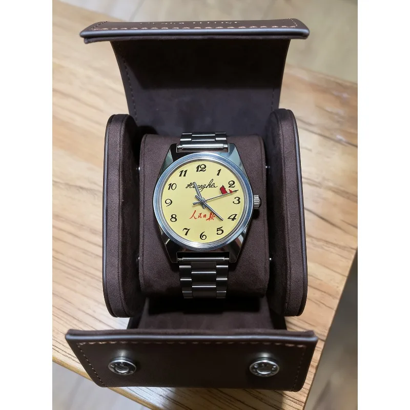 Domestic People's Daily Old Watch 7120 Stock Mechanical Movement Men's Watch Manual Mechanical Watch Shanghai Production