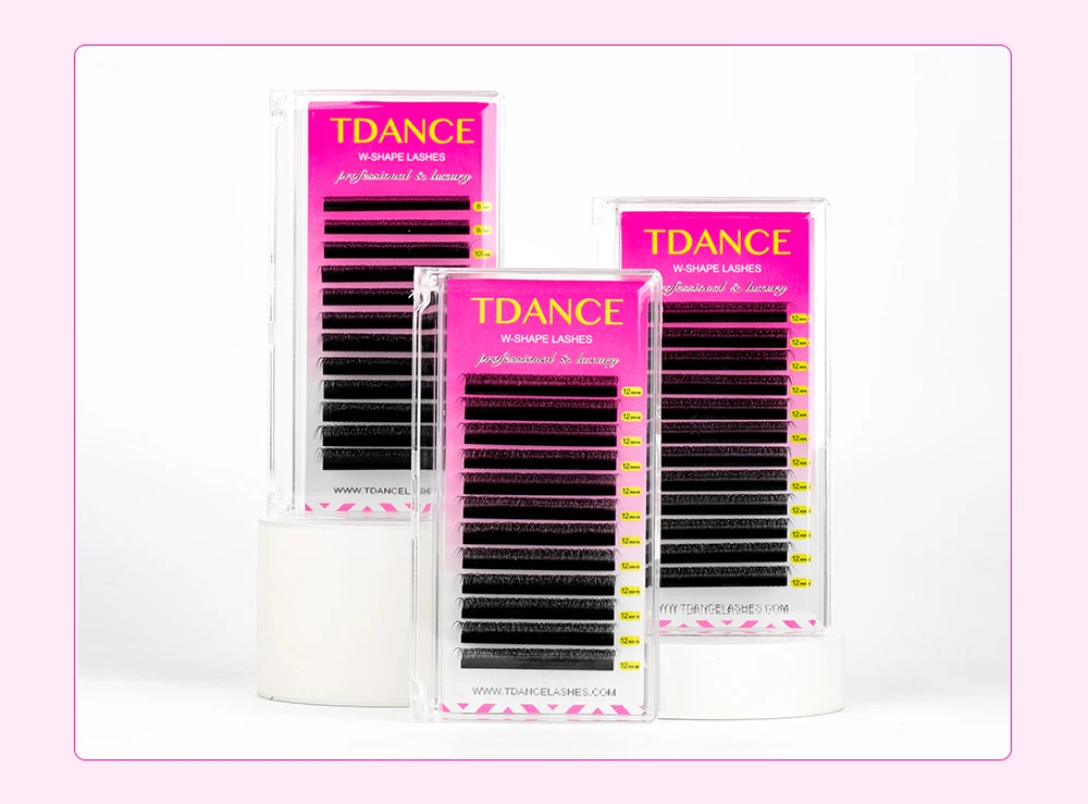 TDANCE Schmale 3D 4D 5D V-Wimpernverlängerung 0,07MM Neue V-förmige Volumen-Wimpern, Handgefertigt, Natürlich Lang und Weich, V-Form Wimpern – Detail 8