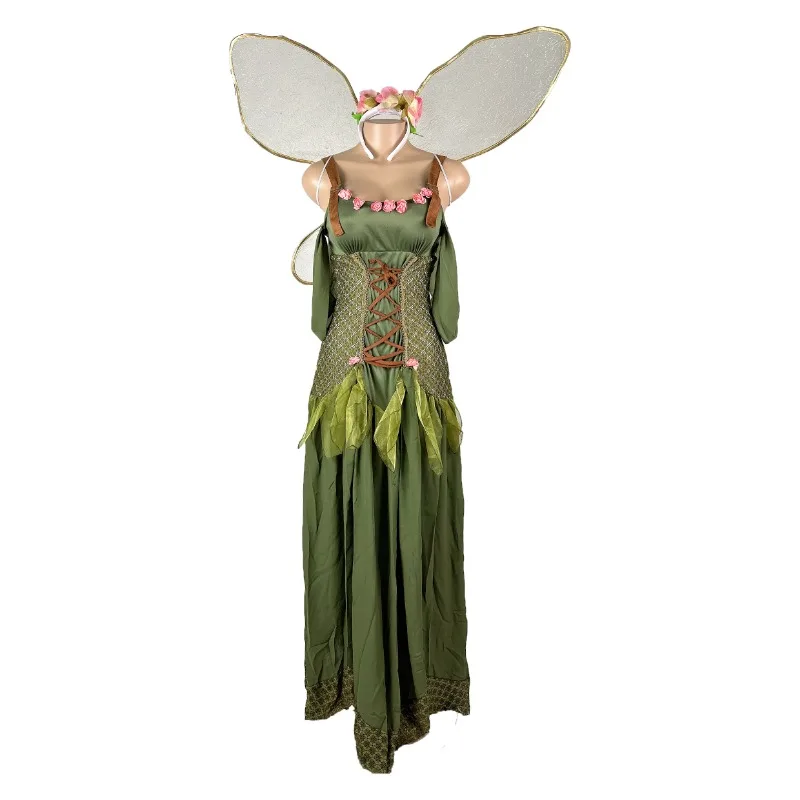GWAWG Kit Ailes De Fée Adulte & Enfant – Costume Ange Avec Oreilles Elfes, Couronne Fleur, Ailes Scintillantes Pour Carnaval Et Fête Costumée