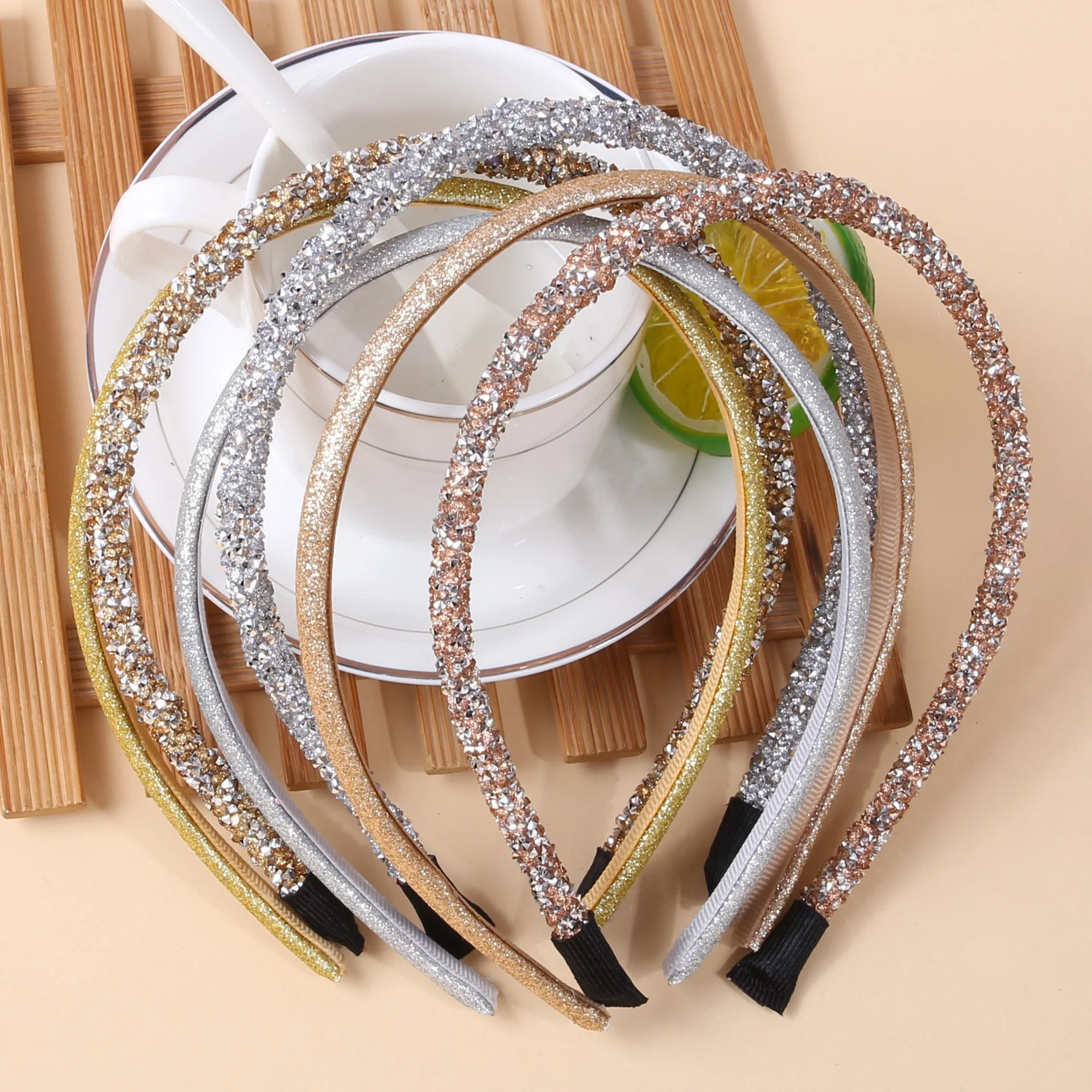 6 قطع من عصابات الرأس اللامعة للنساء والفتيات وإكسسوارات الشعر وديكور الحفلات وأربطة شعر كريستالية لامعة وإكسسوارات شعر الفتيات والأطفال #5