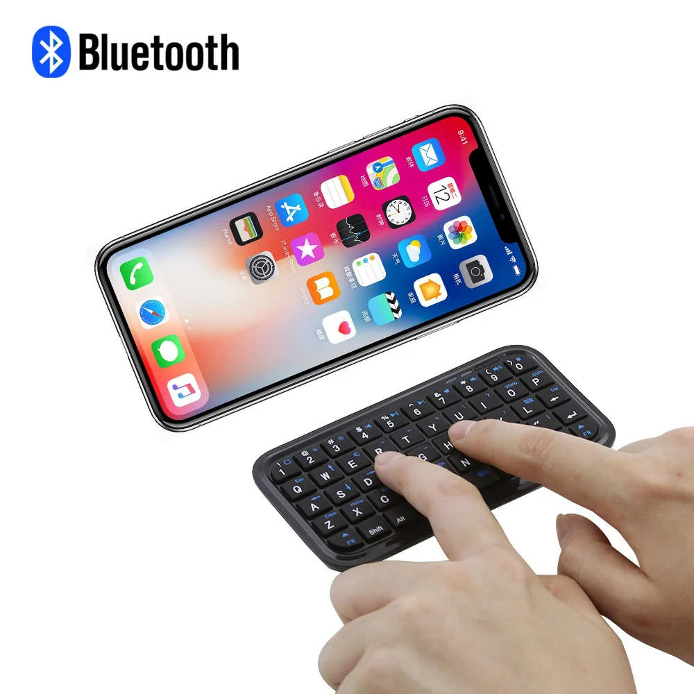 

Bluetooth 3.0 Keyboard Mini Slim Travel Size Wireless Rechargeable Keypad Small Portable 49 Keys Keyboard for Tablets Smartphone