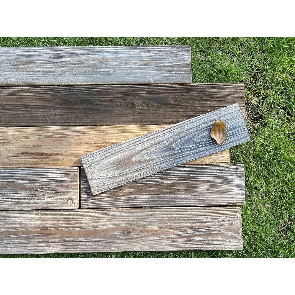 Paneles de pared de madera Up Paneling, tablones sólidos reales DIY de fácil aplicación, paneles rústicos de granero recuperados para paredes decorativas, ceja