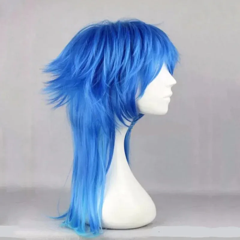Dramatischer Mord DMMD Seragaki Aoba Cosplay Kostüm Party Perücke Zweifarbiges blaues Ombre-Kunsthaar