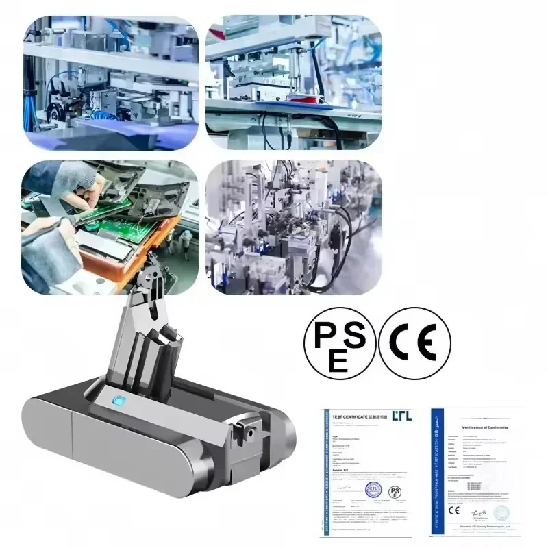بطاريات قابلة لإعادة الشحن لـ dysv8 ، V8 المطلق ، سلسلة مكنسة كهربائية Li-ion SV10 ، على شكل حيوان ، من من نوع 1.8