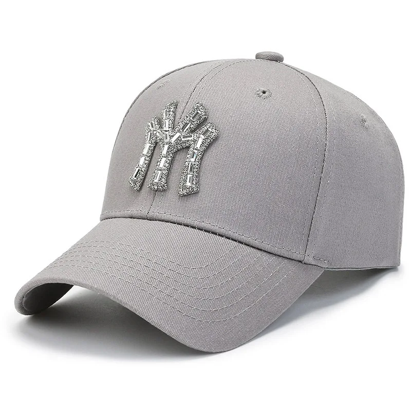 Casquette de Baseball en Coton Solide pour Homme et Femme, Chapeau de Soleil, Classique, Rétro, Lettres en Diamant, Réglable, dehors, Loisirs, Été