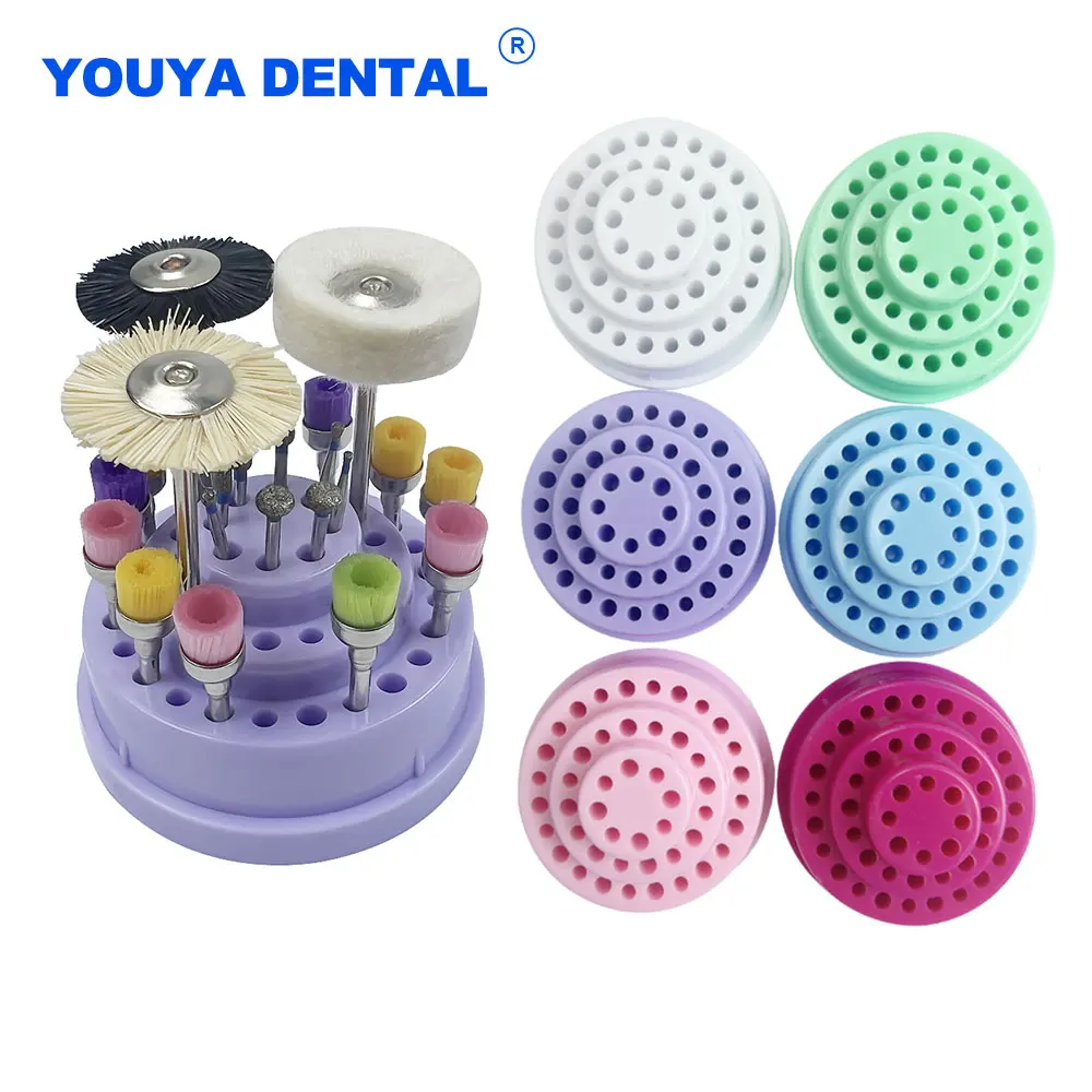 Drill Placement Box 48 Holes Dental Bur Box Drill Diamond Holder Placement Block Drill Case Dentistry For High/Low speed bur