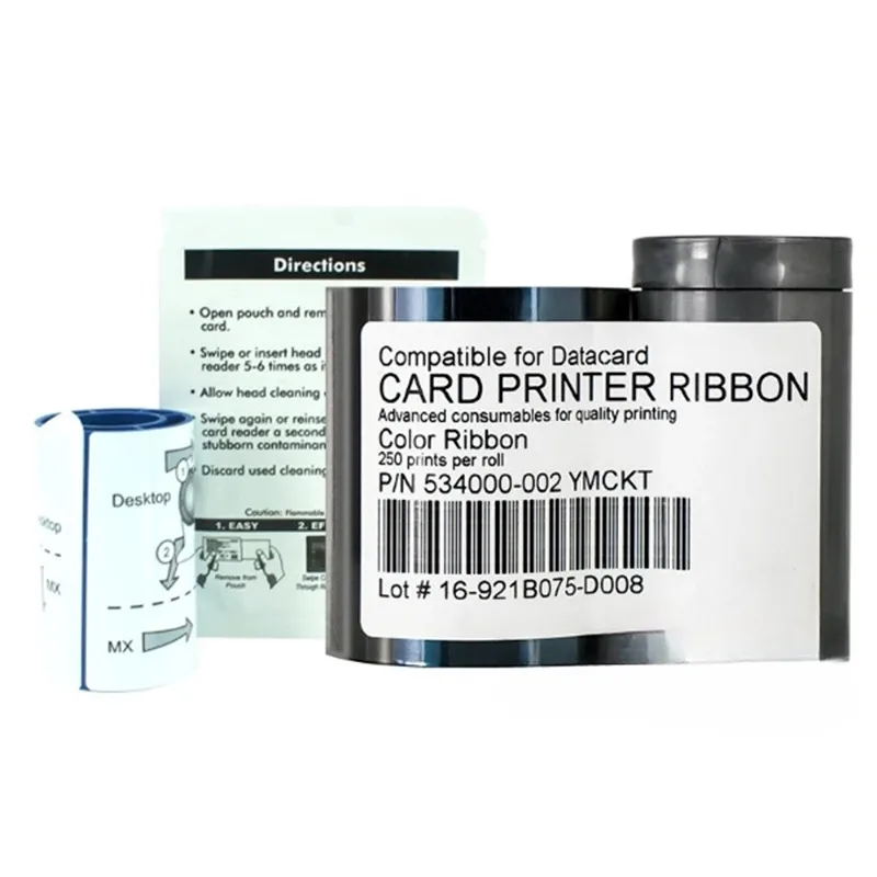 Compatible Datacard 534000-002 YMCKT Full Panel Color Printing Ribbon For SP25 SP35 SP55 SP75 Card Printer 250prints Tapes