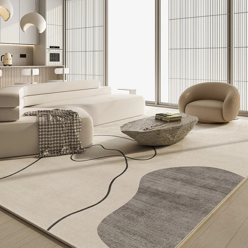 Modern Simple Living Room Decoration Lines Carpet, Light Luxury Rugs, Bedroom, Study Room, Soft Carpets, Home,