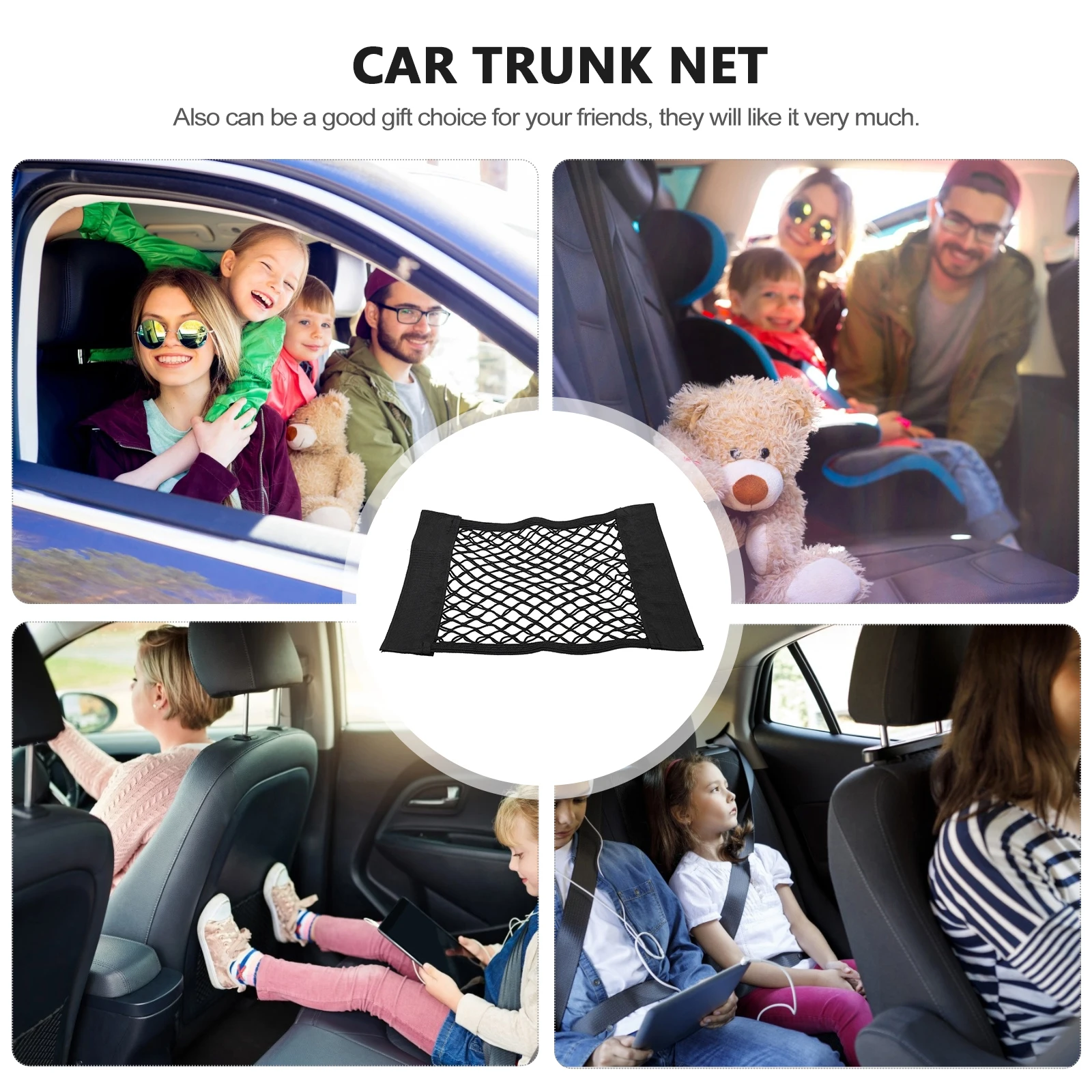 

2 Pcs Trunk Storage Net Car Organizer Small Cargo Mesh Net Rear Seat Bag Auto Accessories SUV Van Car