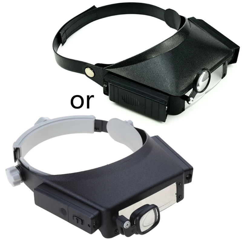 Lupasled Lupa Montada na Cabeça com Luz Led Lupa Reparação Relógios Joias Lentes Relojoeiro 1.5 9.5 11x