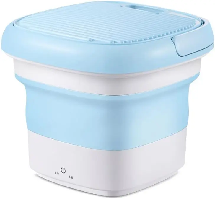 Portable Mini Washing Machine Folding Lightweight Travel Laundry Tub for Camping Dorms Apartments College Trip