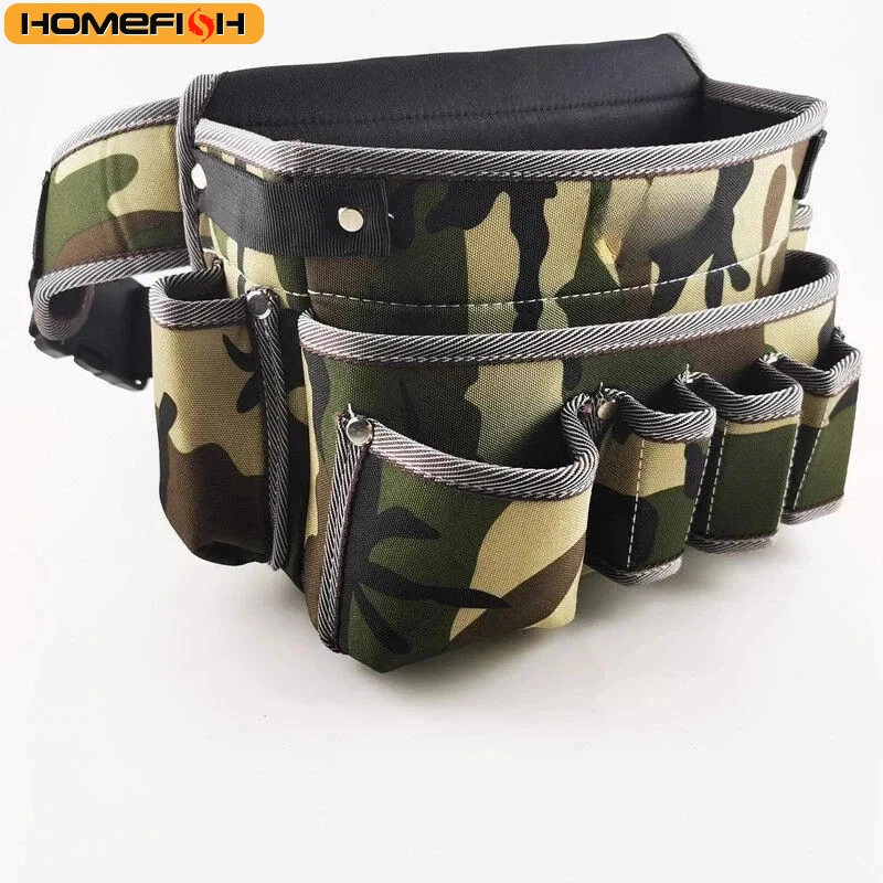 Riñonera multifuncional de tela Oxford adecuada para herramientas, bolsas para herramientas, mantenimiento y decoración de electricistas de carpintería