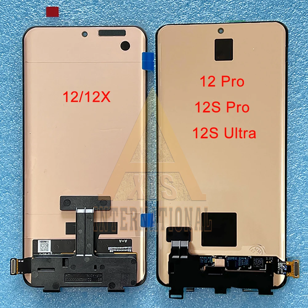 Original AMOLED For Xiaomi Mi 12 12X LCD Display Screen Touch Panel For Xiaomi 12 Pro 12S Pro LCD 12S Ultra LCD Frame