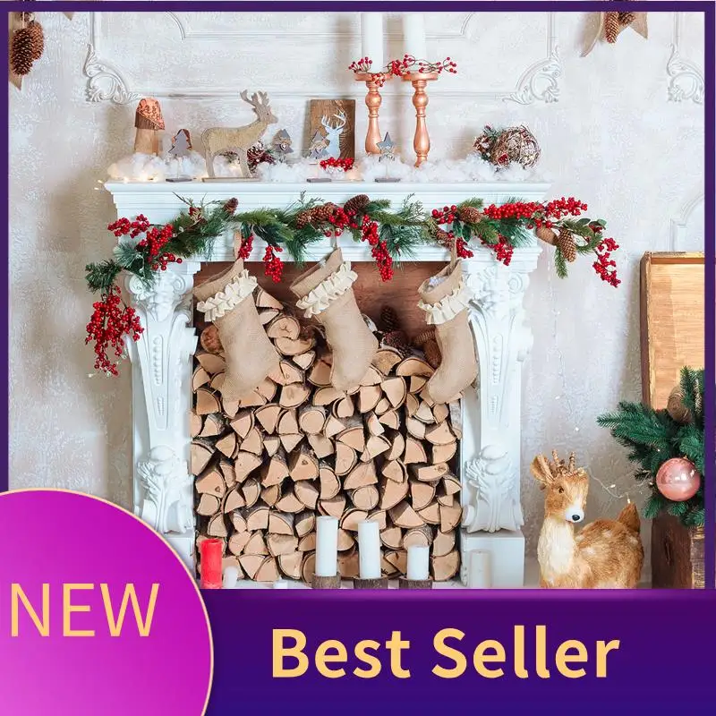ABHI-2 Meter 20 Led String Light Outdoor Christmas Pine Leaves Berry Light LED Copper Wire Fairy Garland Patio Decorate Lamp