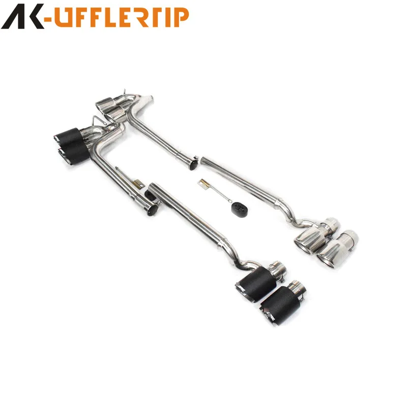 

Suitable for Cadillac CT6 modified exhaust pipe 28T upgraded 40T four-out stainless steel carbon fiber tail throat rear lip