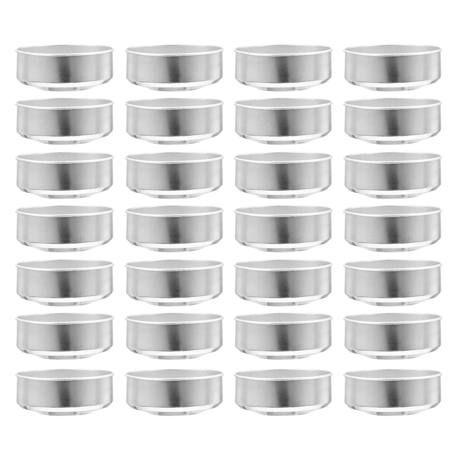 

100 Pcs Holders Aluminum Box Tea Light Containers Case Suite Tins Empty DIY Candles Silver Making Travel