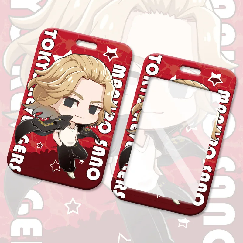 New Japanese anime card case sliding bus card, meal card and student ID card pendant