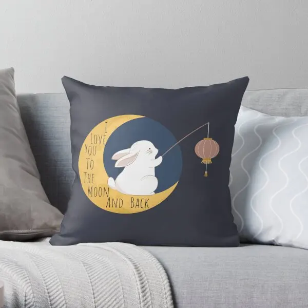 I Love You To The Moon And Back 3  Printing Throw Pillow Cover Sofa Waist Case Fashion Throw Home Pillows not include One Side