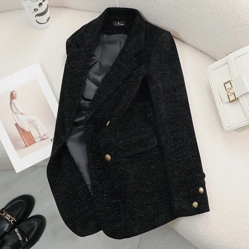 خريف شتاء جديد أنيق سروال قصير المرأة سترة فضفاضة ملابس خارجية غير رسمية الإناث معطف جودة مريحة #3