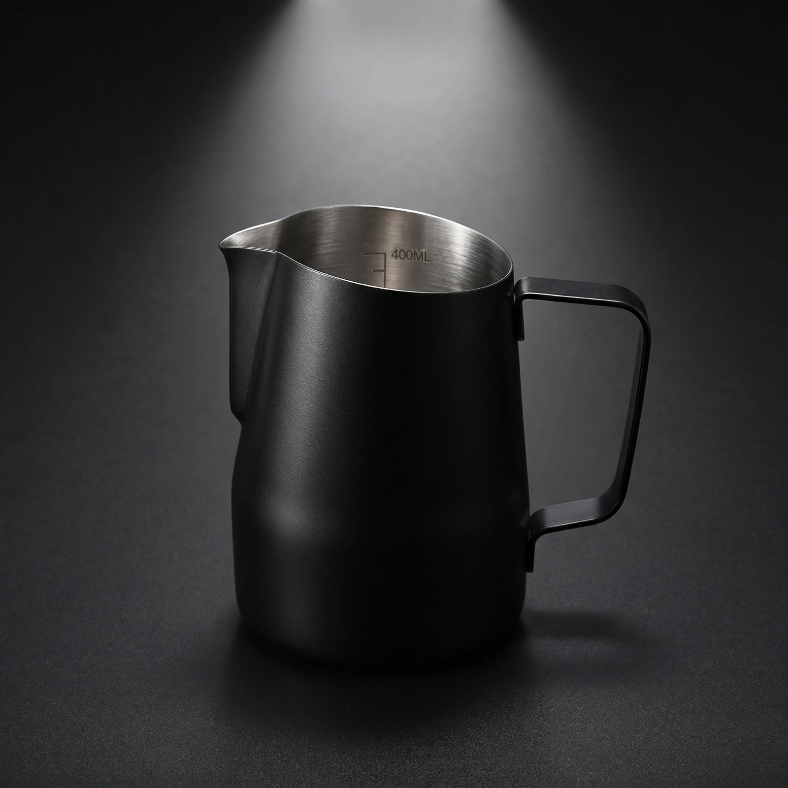 Milk Frothing Pitcher Brushed Metal Frothing Pitcher with Handle Lightweight Food Grade for Home Baristas, Kitchen view 3