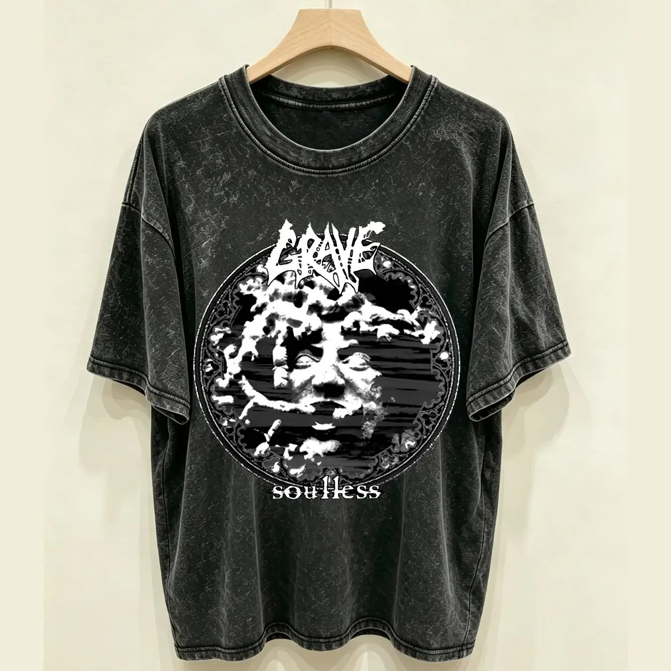 washed T Shirt Grave Soulless cotton Men's all sizes S 5XL 18 colors band poster album cover long or short sleeves vintage