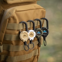 Outdoor Camping Tactical Easy-pull Buckle - Telescopic Buckle - Steel Wire Rope - Multi-function Keychain - Camping Rebound Anti