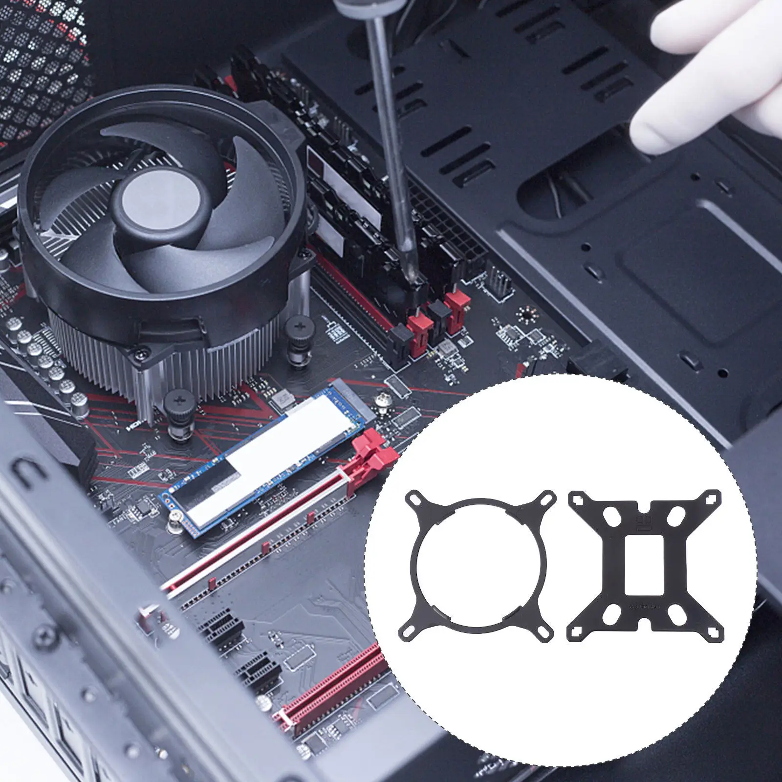 1Set CPU Cooling Retention Bracket Set for 17Xx Motherboards Heavy Duty Impact Resistant Sturdy Mounting Bracket for Tower