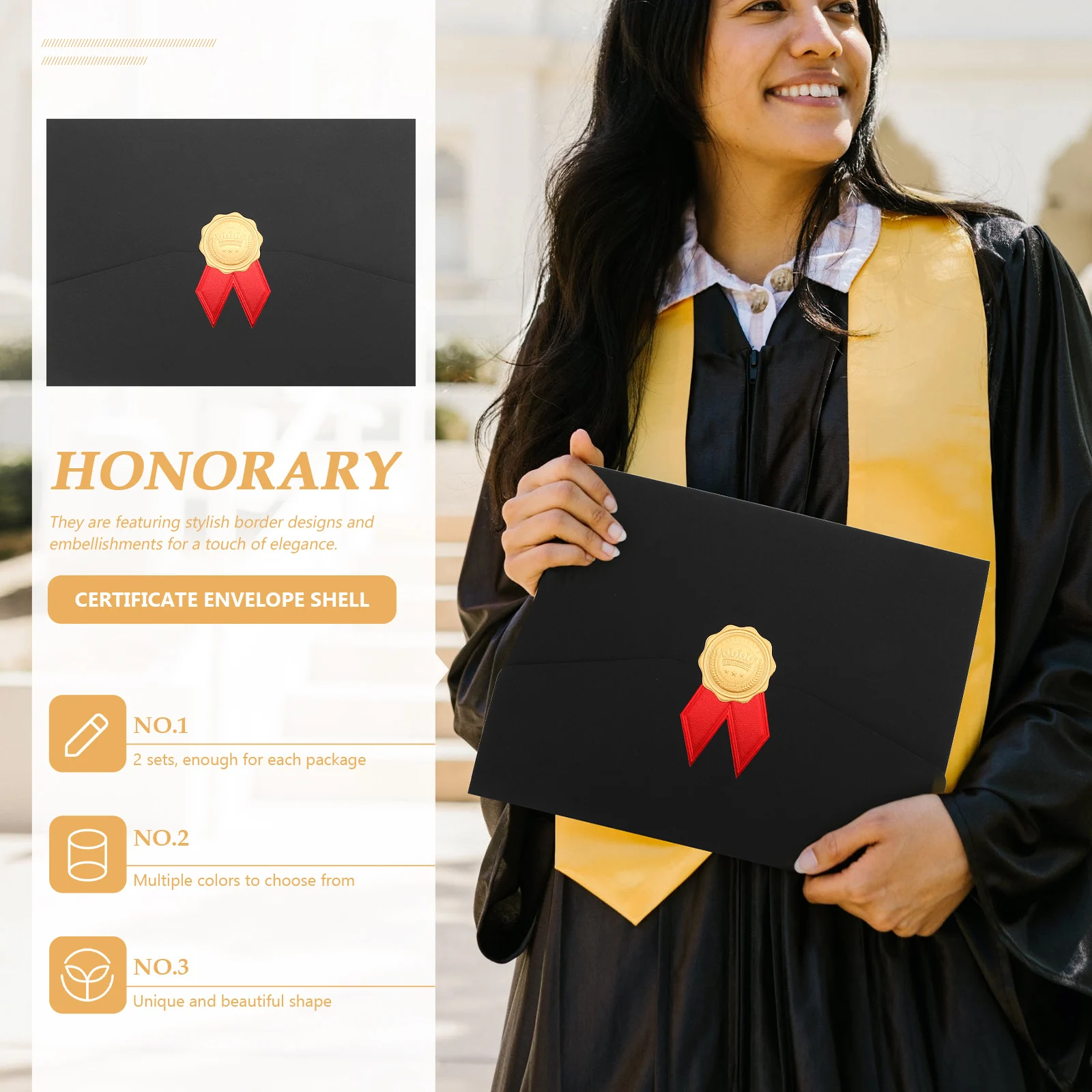 

2 Pcs Letter of Appointment Certificate Cover Plain Paper Jam Holder Graduation Diploma Covers