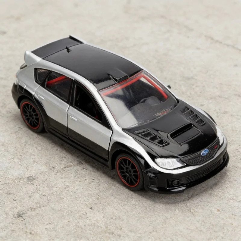 

Модель спортивного автомобиля Impreza WRX STI 1:32, литая под давлением, из металла, для гонок на треке, высокодетализированная, игрушка для детей, подарок