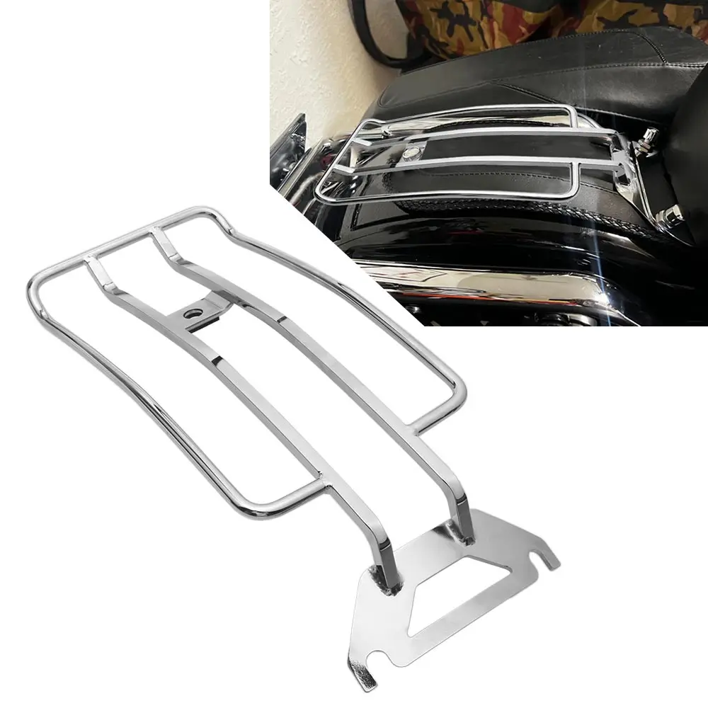 

Для мотоциклов Harley Davidson Electra Glide Standard-FLHTC 1998-2006: Черный задний багажник-крепление для сиденья, усиленный металлический, для одного пассажира