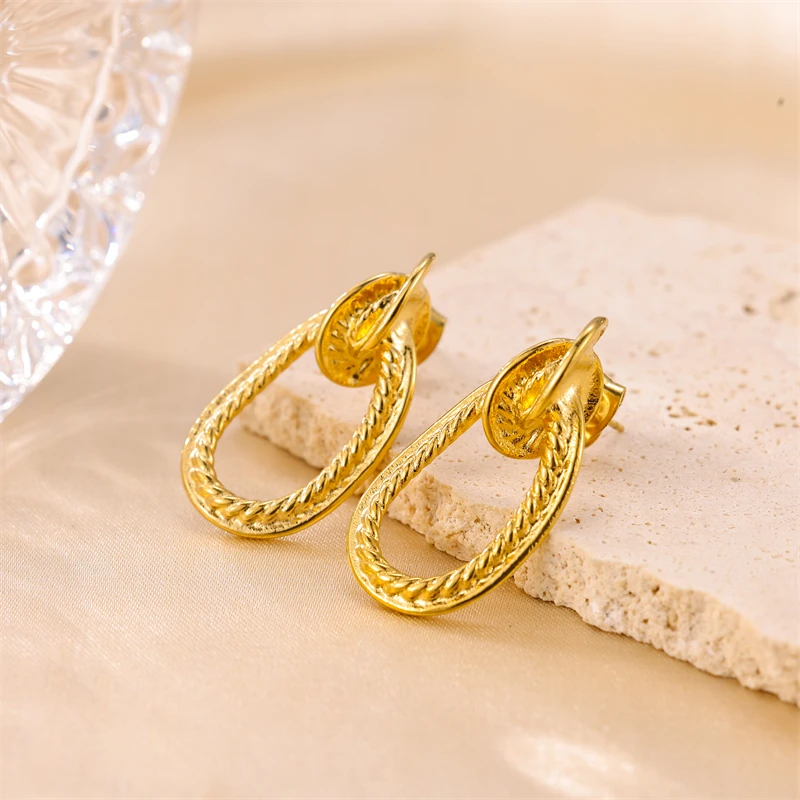 

Stainless Steel Irregular Ins Style Fashion Pearl Earrings Alloy Texture Women's Jewelry Souvenir Gift