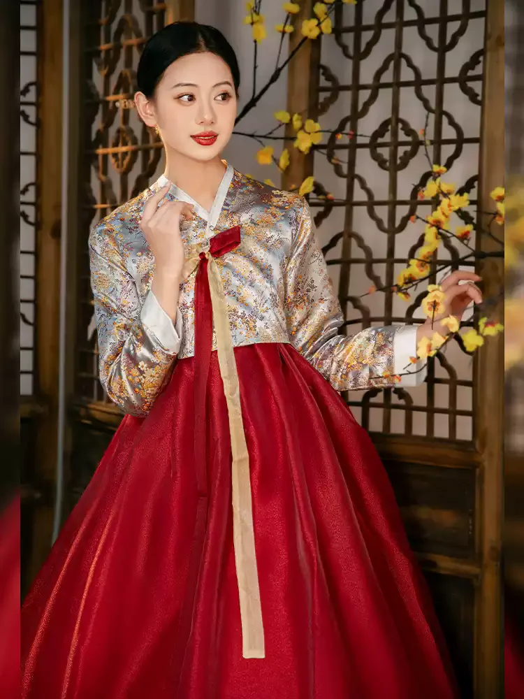 2026 Damen Hanbok Palast Reise Klassisches Hof-Hanbok Outfit Koreanisches Ethnisches Traditionelles Kostüm Prinzessinnenkleid