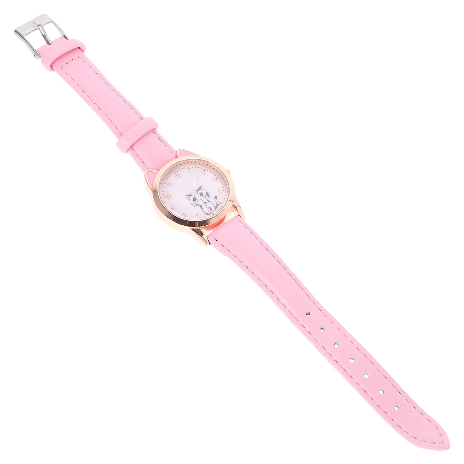 Creative Cartoon Kids Watches Cat Ear Shaped Luminous Wristwatch Girls Gift