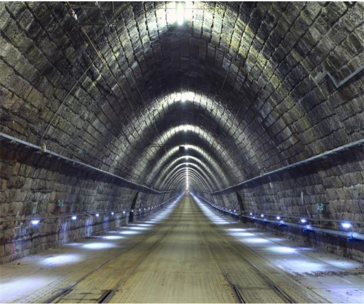 خلفية مخصصة صور ثلاثية الأبعاد الرياح الصناعية كهف الطوب جدار نفق حائط الخلفية ديكور المنزل الجداريات خلفية ثلاثية الأبعاد #1