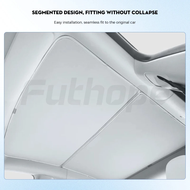 Futhope-parasol para techo de coche, sombrilla 2 en 1 para Tesla Model Y highland 2021-2024, Original, color gris