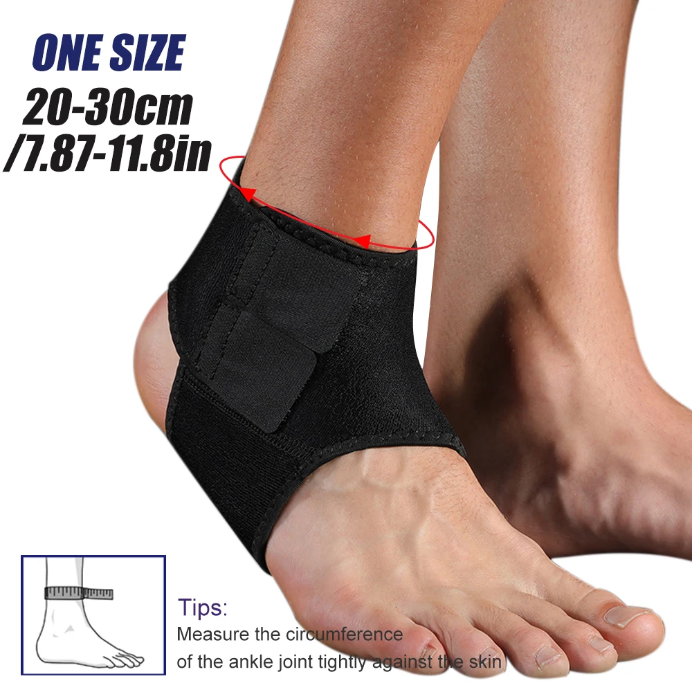 1Pcs Ankle Support for Men and Women, Neoprene Breathable Adjustable Ankle Brace Sprain for Running,Basketball Prevent Re-Injury