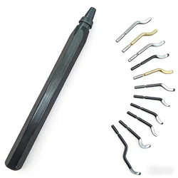 Metal RB1000 Repair Deburring Tool Kit with 11PCS BS1010 HSS Blades Rotary Burr Remover Set for Steel Copper Aluminum Plastic Wo