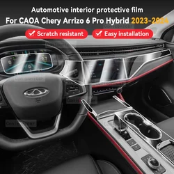 For CAOA Chery Arrizo 6 PRO Hybrid 2023 2024 Car Panel Film Dashboard Protective Interior Anti-Scratch Film Accessories