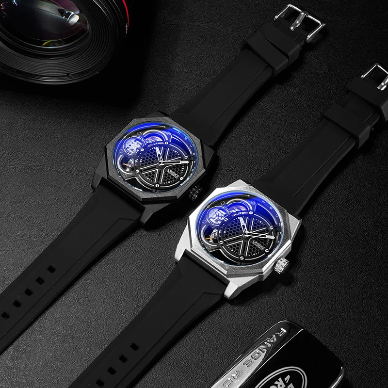 Pagani Designs Orologi automatici da uomo Orologio meccanico di lusso per uomo Orologio da polso da uomo sportivo nero in acciaio inossidabile 30M impermeabile