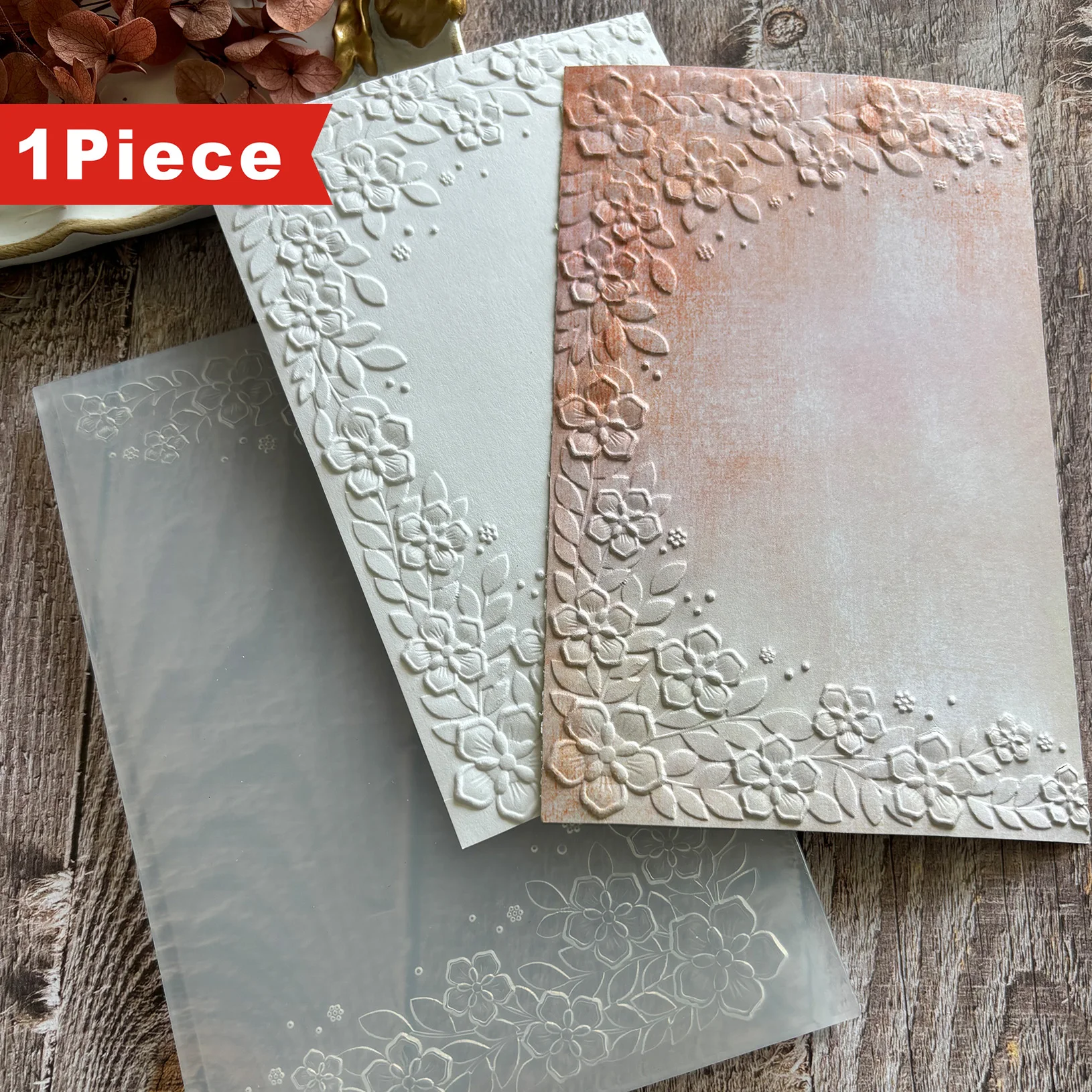 

1 шт. 3D папка с тиснением, текстура белого пластика, «Цветочный дизайн», украшение для альбома «сделай сам», открытка, доска для рукоделия, поток