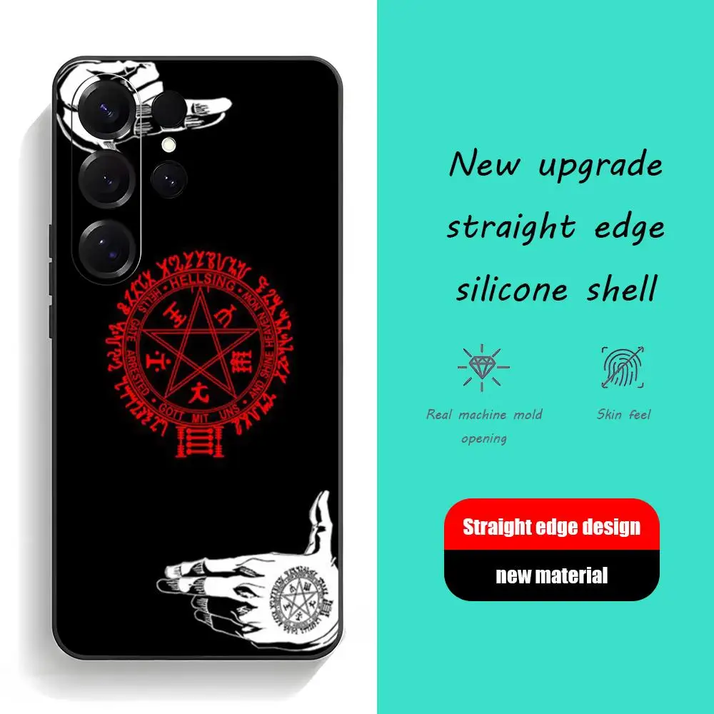 Anime Alucard Hellsing Popular Phone Case For Samsung Galaxy S26 S25 S24 S23 S22 S21 Plus Ultra Fold A Soft Black