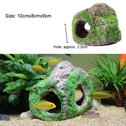 Resin Rock Cave Stone Aquarium Decoration Fish Tank Breeding Housing Shelter Ornament For Cichlid Fish Aquarium Cichlid Stone